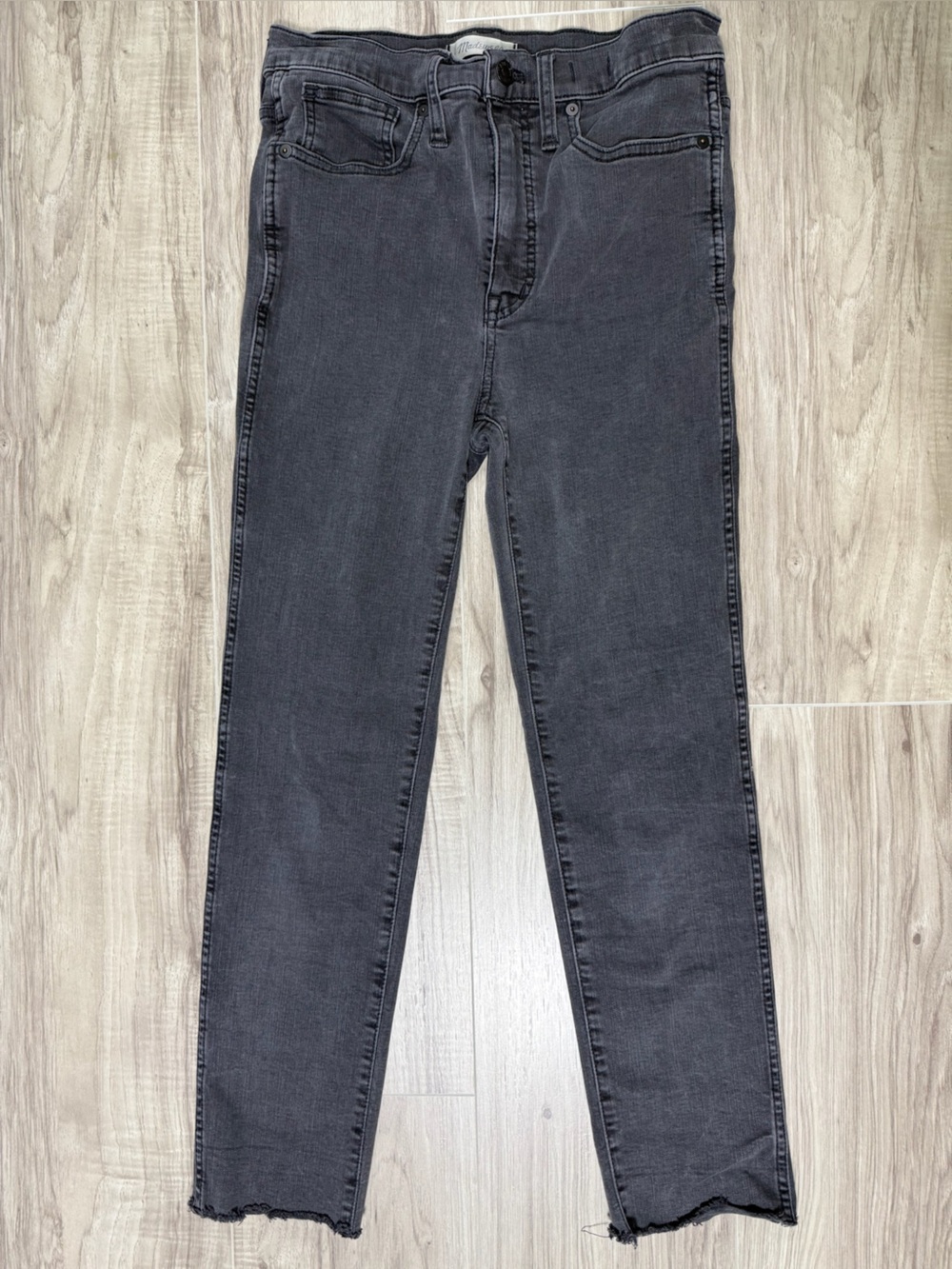 Madewell Stovepipe Jeans in Banberry Wash Raw-Hem Edition
